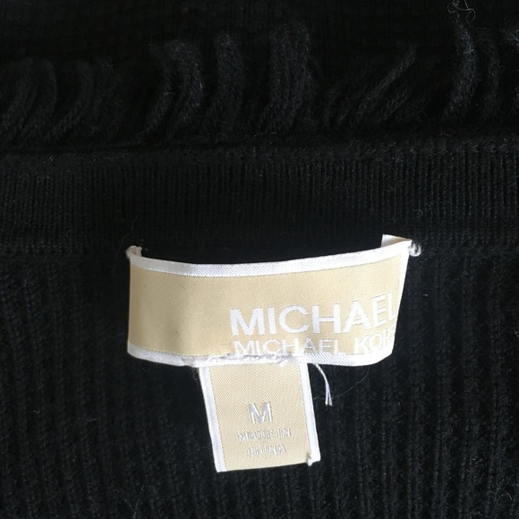 Michael Kors Fringe Merino Wool Cardigan - Picture 8 of 8